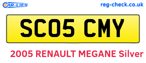 SC05CMY are the vehicle registration plates.