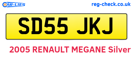 SD55JKJ are the vehicle registration plates.