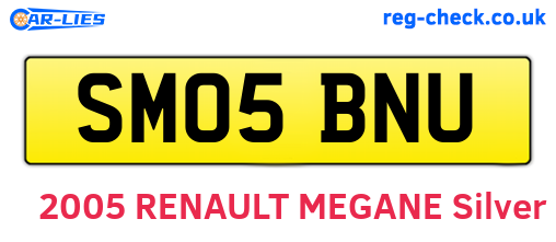 SM05BNU are the vehicle registration plates.