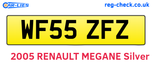 WF55ZFZ are the vehicle registration plates.