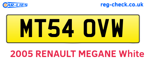 MT54OVW are the vehicle registration plates.