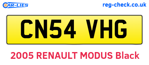 CN54VHG are the vehicle registration plates.