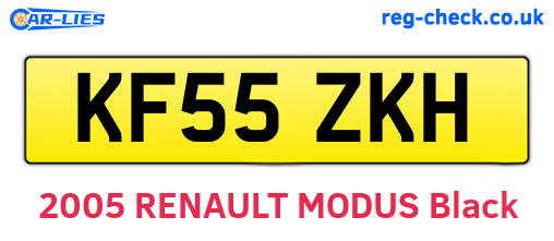 KF55ZKH are the vehicle registration plates.