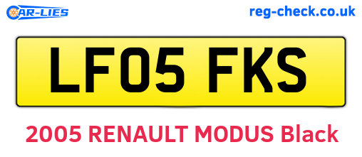 LF05FKS are the vehicle registration plates.