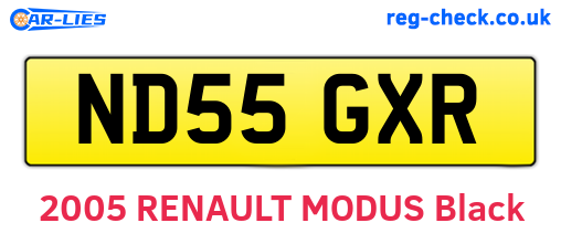 ND55GXR are the vehicle registration plates.