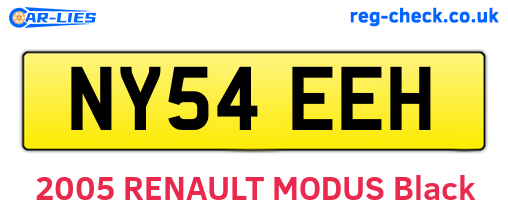 NY54EEH are the vehicle registration plates.