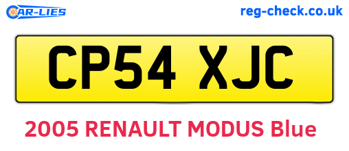 CP54XJC are the vehicle registration plates.