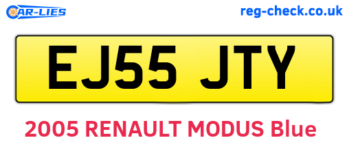 EJ55JTY are the vehicle registration plates.