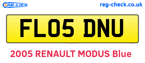 FL05DNU are the vehicle registration plates.