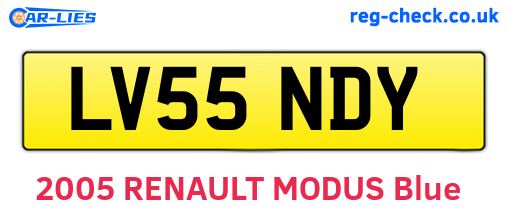 LV55NDY are the vehicle registration plates.