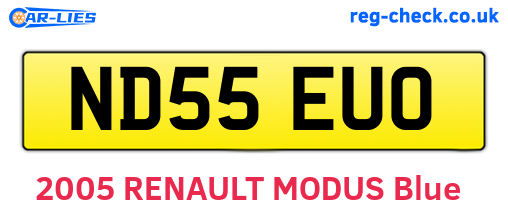 ND55EUO are the vehicle registration plates.