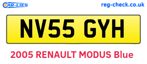 NV55GYH are the vehicle registration plates.