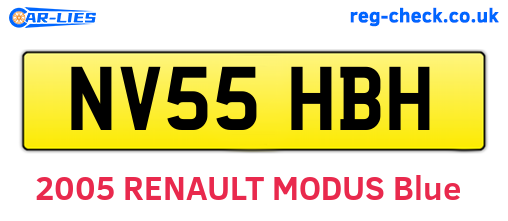 NV55HBH are the vehicle registration plates.