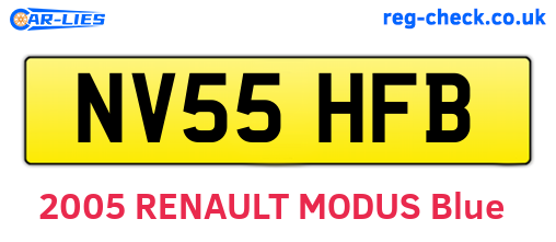 NV55HFB are the vehicle registration plates.