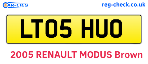 LT05HUO are the vehicle registration plates.