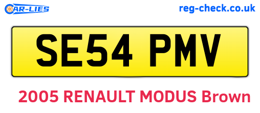 SE54PMV are the vehicle registration plates.