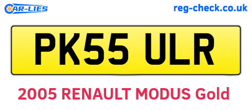 PK55ULR are the vehicle registration plates.