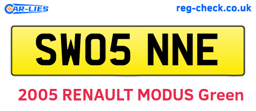 SW05NNE are the vehicle registration plates.