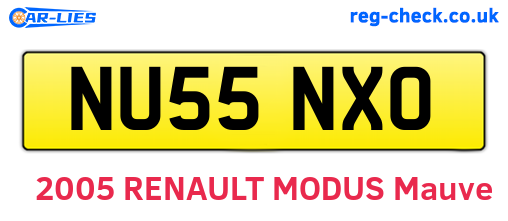 NU55NXO are the vehicle registration plates.