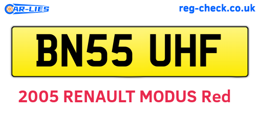BN55UHF are the vehicle registration plates.