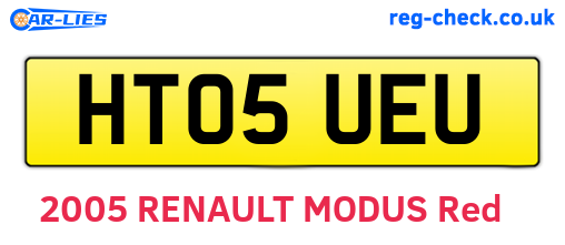 HT05UEU are the vehicle registration plates.