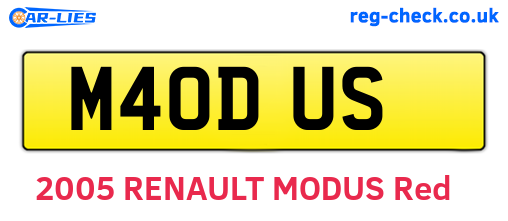 M40DUS are the vehicle registration plates.