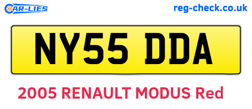 NY55DDA are the vehicle registration plates.