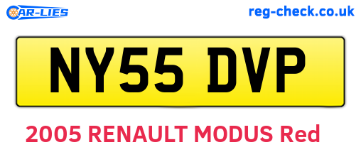 NY55DVP are the vehicle registration plates.