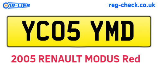 YC05YMD are the vehicle registration plates.