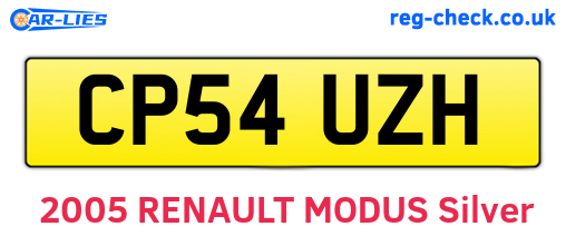 CP54UZH are the vehicle registration plates.