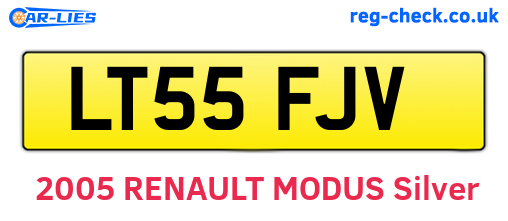 LT55FJV are the vehicle registration plates.