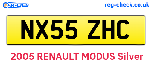 NX55ZHC are the vehicle registration plates.