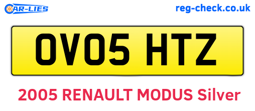 OV05HTZ are the vehicle registration plates.