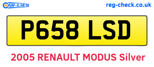 P658LSD are the vehicle registration plates.