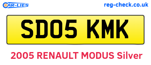 SD05KMK are the vehicle registration plates.