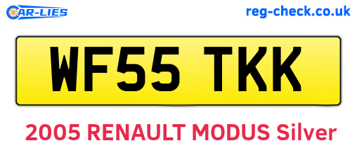 WF55TKK are the vehicle registration plates.