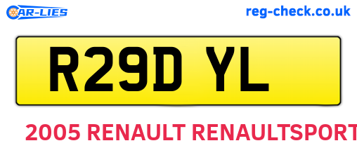R29DYL are the vehicle registration plates.