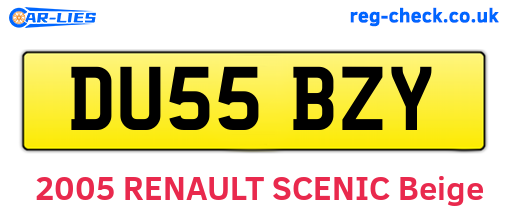 DU55BZY are the vehicle registration plates.
