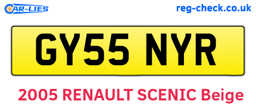 GY55NYR are the vehicle registration plates.