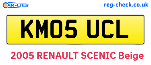 KM05UCL are the vehicle registration plates.