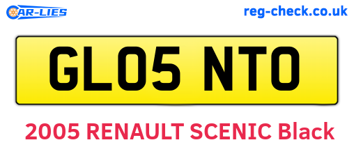 GL05NTO are the vehicle registration plates.