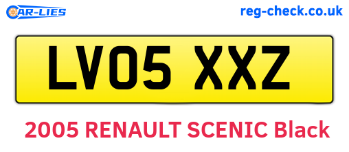 LV05XXZ are the vehicle registration plates.
