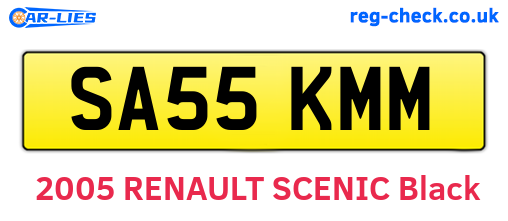 SA55KMM are the vehicle registration plates.