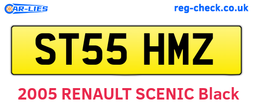 ST55HMZ are the vehicle registration plates.