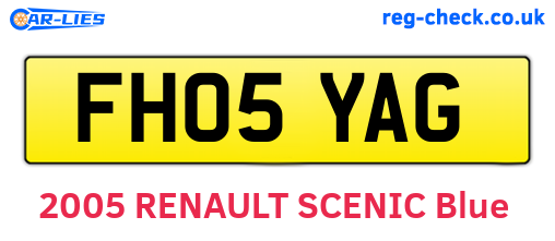 FH05YAG are the vehicle registration plates.