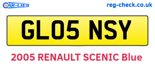 GL05NSY are the vehicle registration plates.