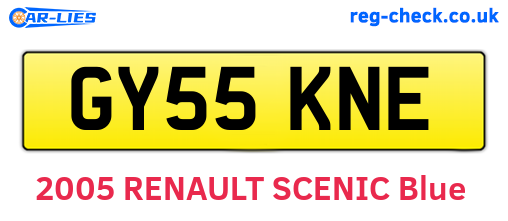 GY55KNE are the vehicle registration plates.