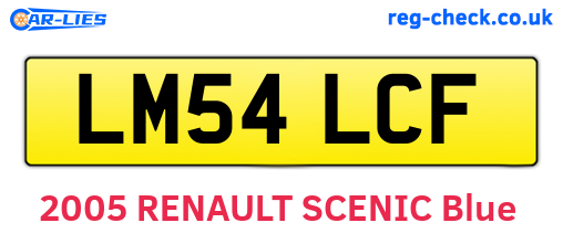 LM54LCF are the vehicle registration plates.
