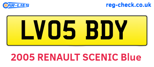 LV05BDY are the vehicle registration plates.
