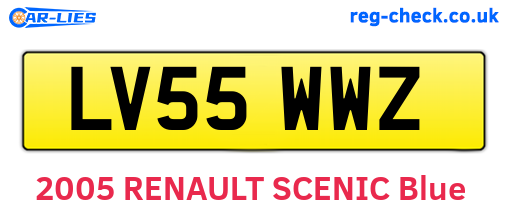 LV55WWZ are the vehicle registration plates.